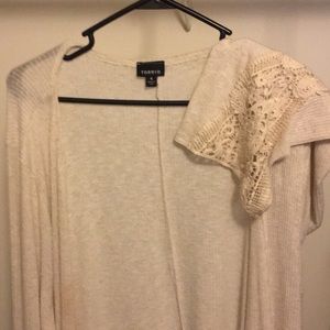 Oatmeal colored duster sweater